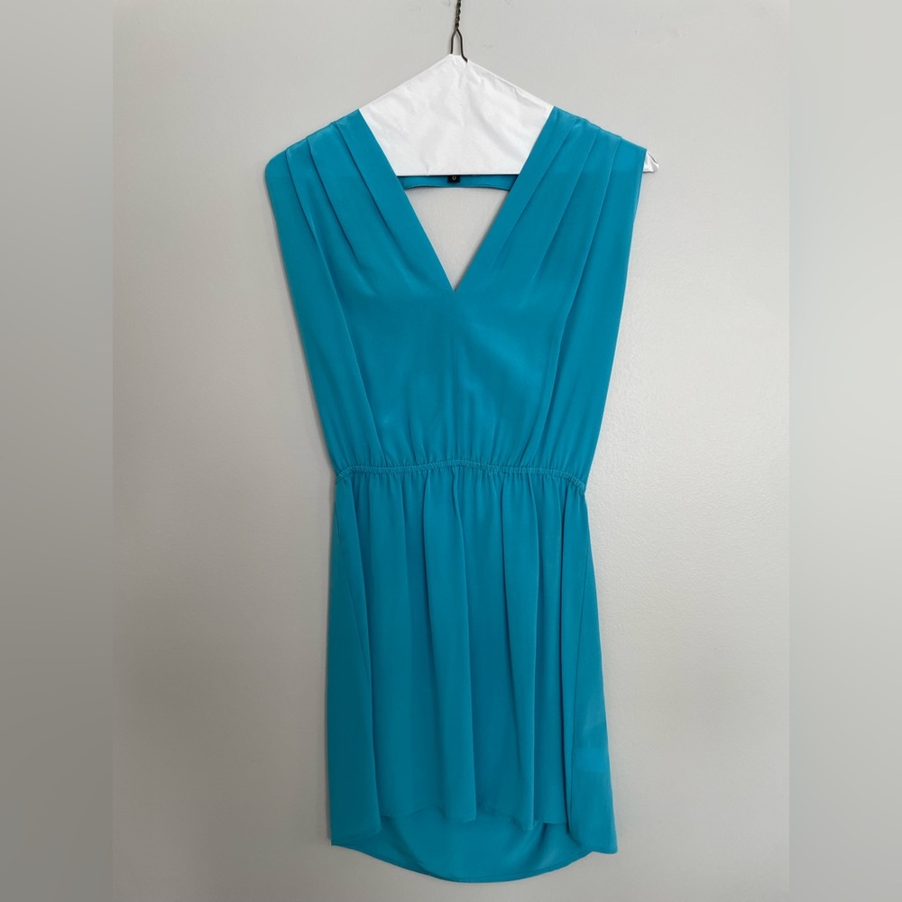 Boulee Elegant Teal Sleeveless Dress